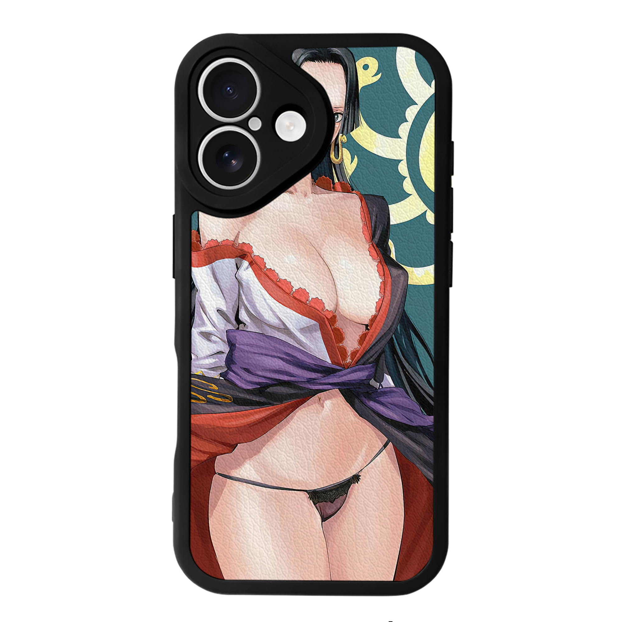 （画像用） ワンピース ONE PIECE 【iPhone 16シリーズ対応】シリコンスマホケース（レザー調） 材質：シリコン